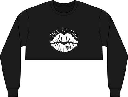 Women's Kiss My Airs Awesome Crop Long Sleeve Tee