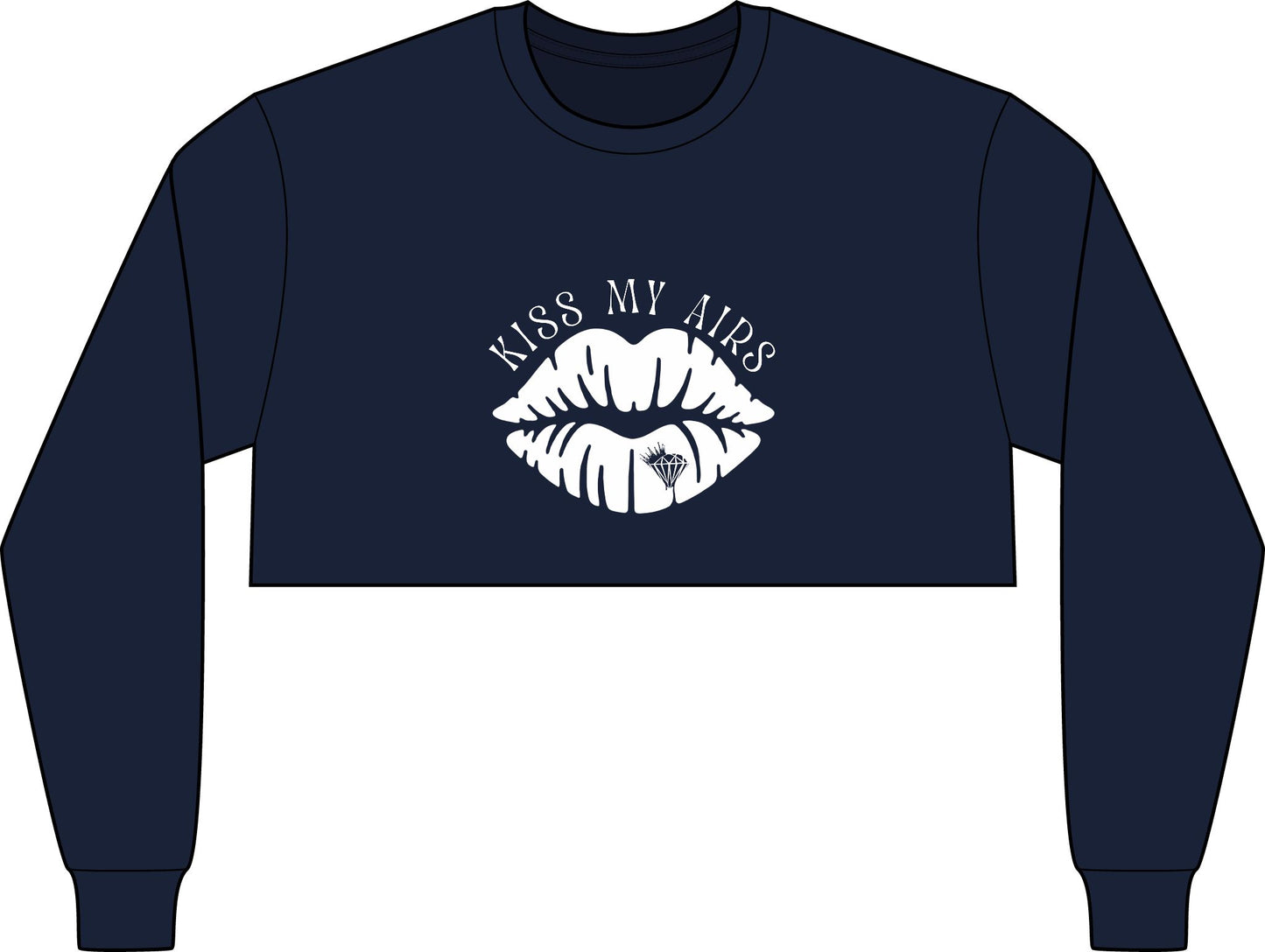 Women's Kiss My Airs Awesome Crop Long Sleeve Tee