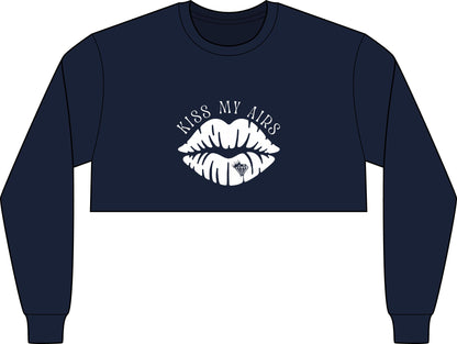 Women's Kiss My Airs Awesome Crop Long Sleeve Tee