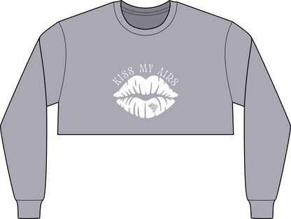 Women's Kiss My Airs Awesome Crop Long Sleeve Tee