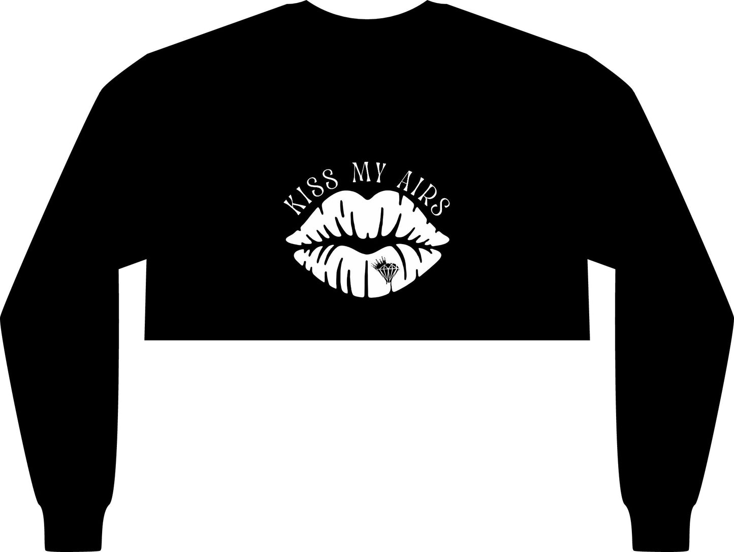 Women's Kiss My Airs Awesome Crop Long Sleeve Tee