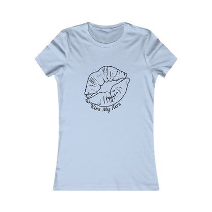 Women's Kiss My Airs Tee, Cute Summer Shirt, Gift for Her, Casual Outfit, Funny Tee for Friends, Trendy Top