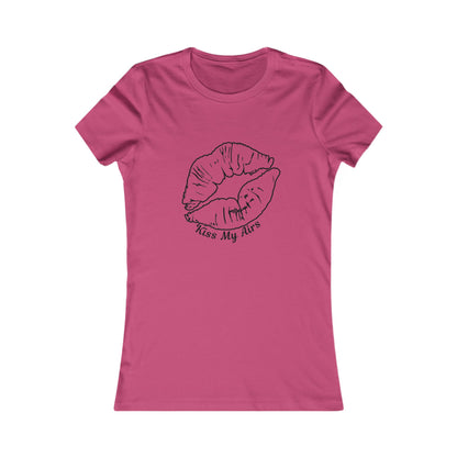 Women's Kiss My Airs Tee, Cute Summer Shirt, Gift for Her, Casual Outfit, Funny Tee for Friends, Trendy Top