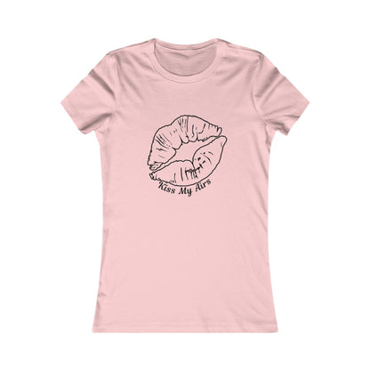 Women's Kiss My Airs Tee, Cute Summer Shirt, Gift for Her, Casual Outfit, Funny Tee for Friends, Trendy Top