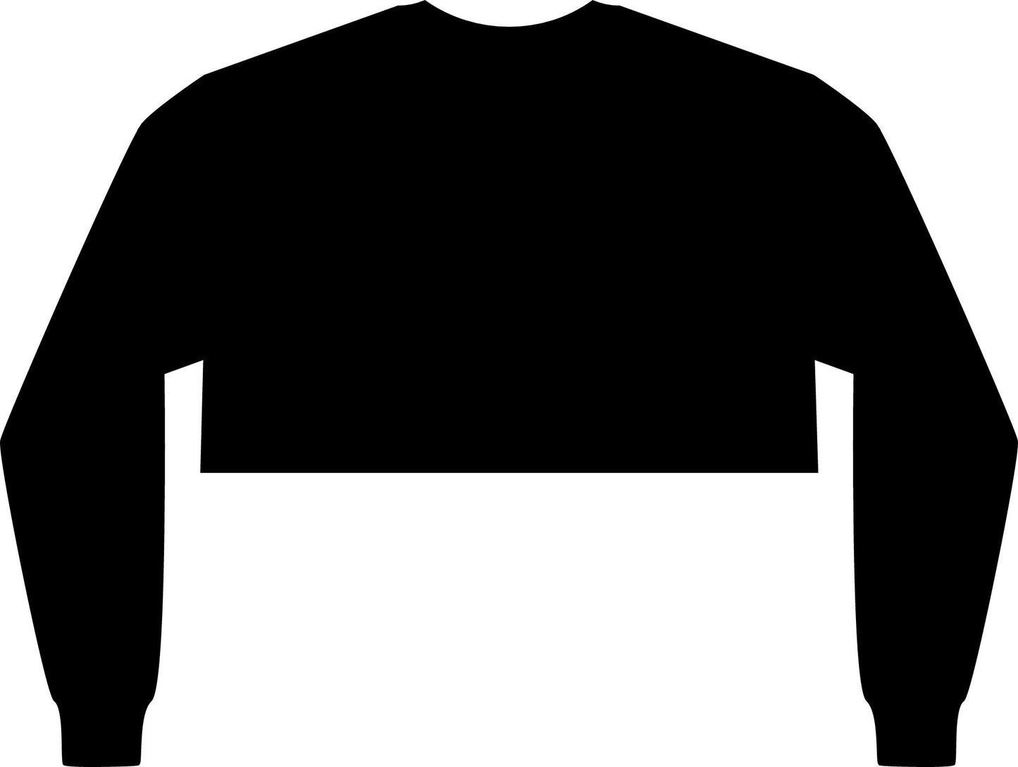 Women's Kiss My Airs Awesome Crop Long Sleeve Tee