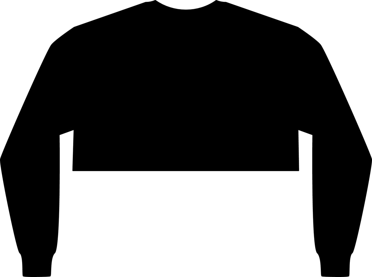 Women's Kiss My Airs Awesome Crop Long Sleeve Tee