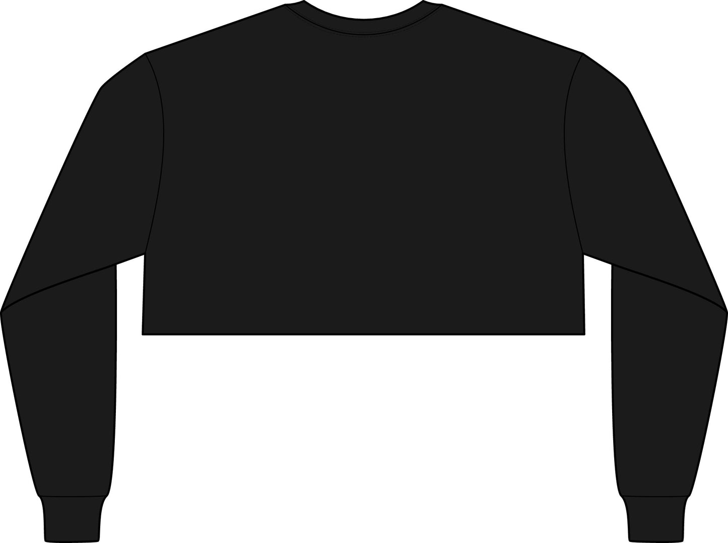 Women's Kiss My Airs Awesome Crop Long Sleeve Tee