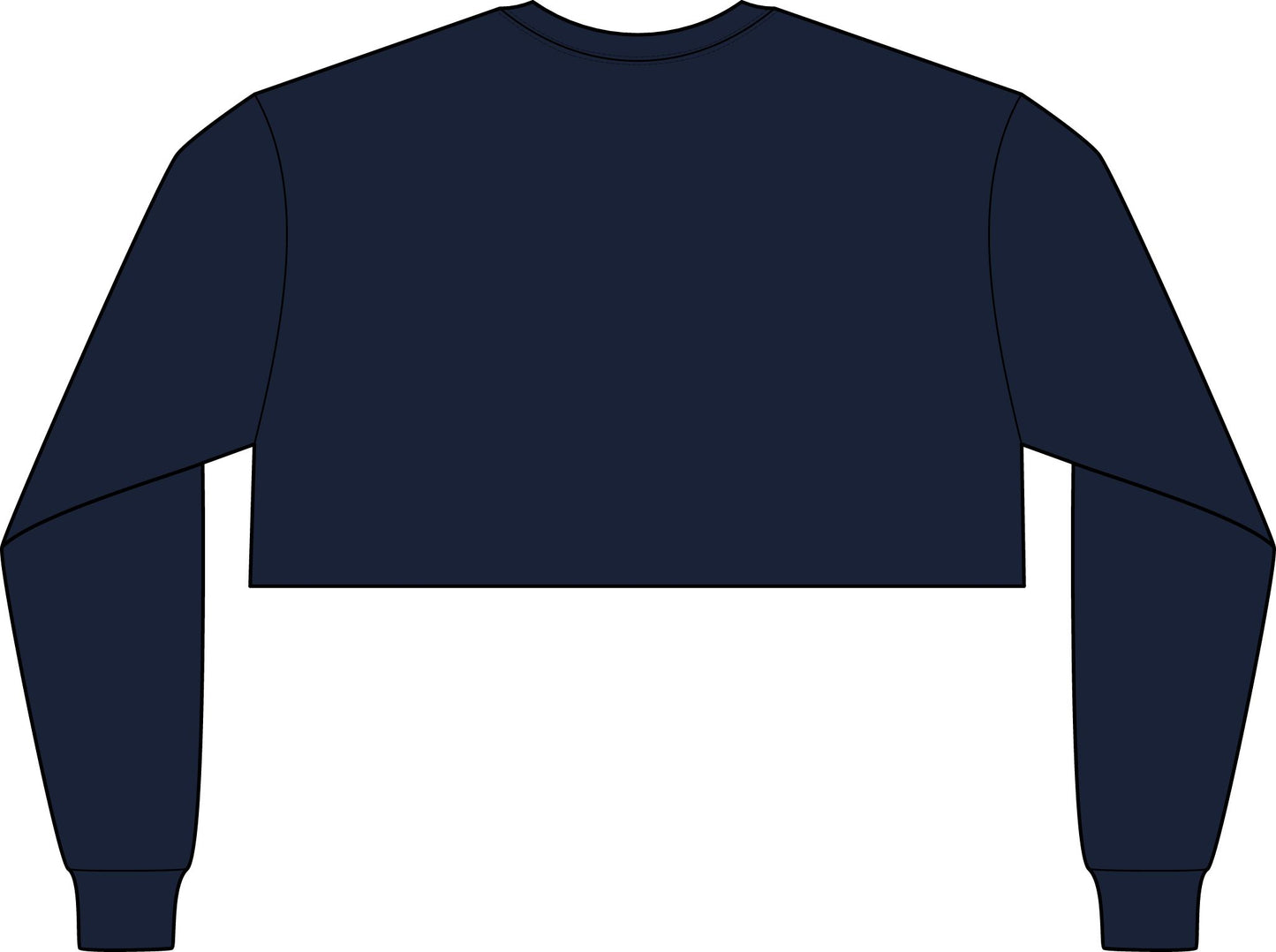 Women's Kiss My Airs Awesome Crop Long Sleeve Tee