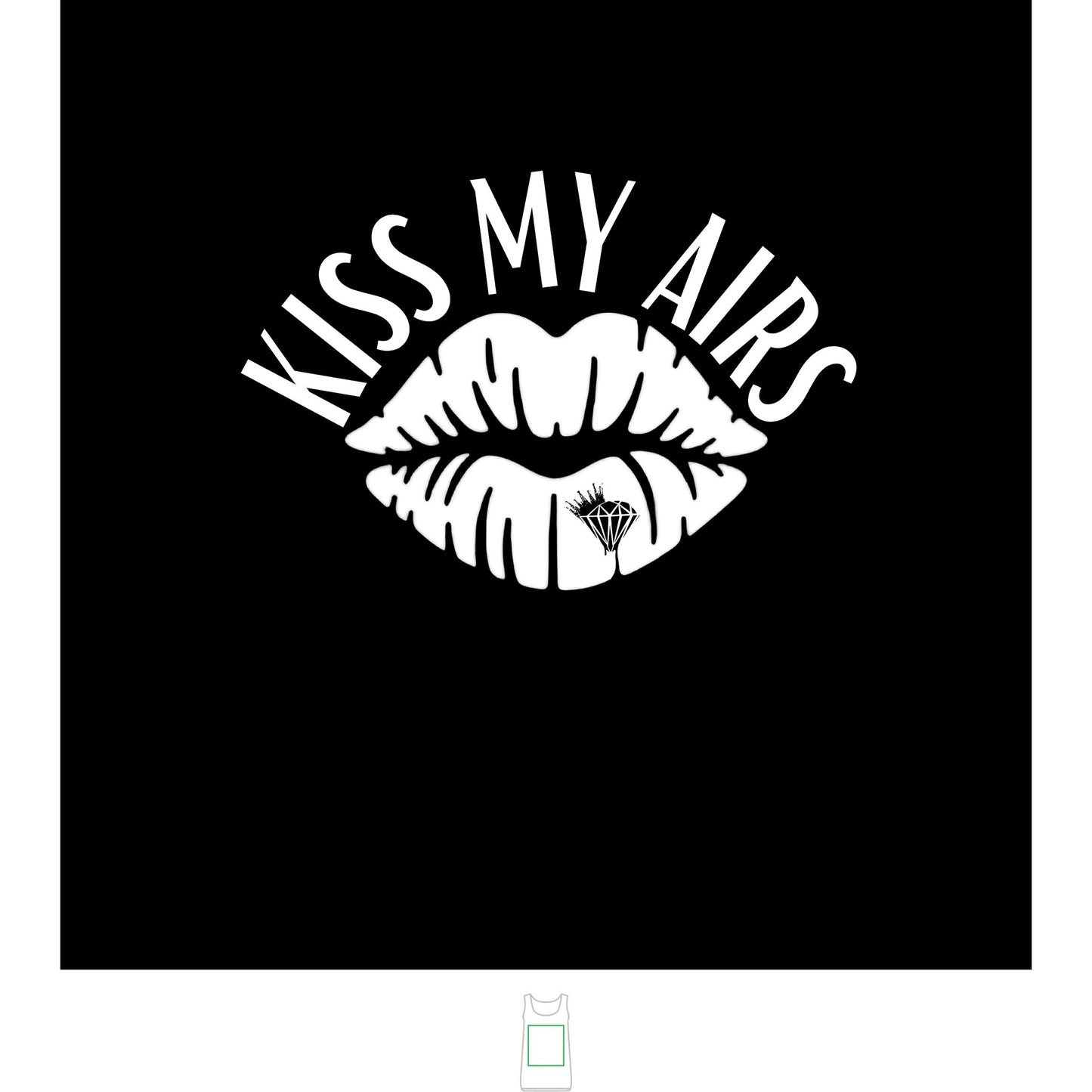 Women's Kiss My Airs Bright Baby Rib Tank