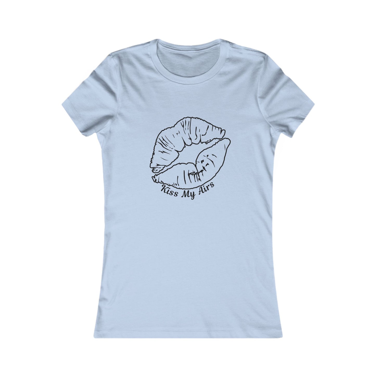 Women's Kiss My Airs Tee, Cute Summer Shirt, Gift for Her, Casual Outfit, Funny Tee for Friends, Trendy Top