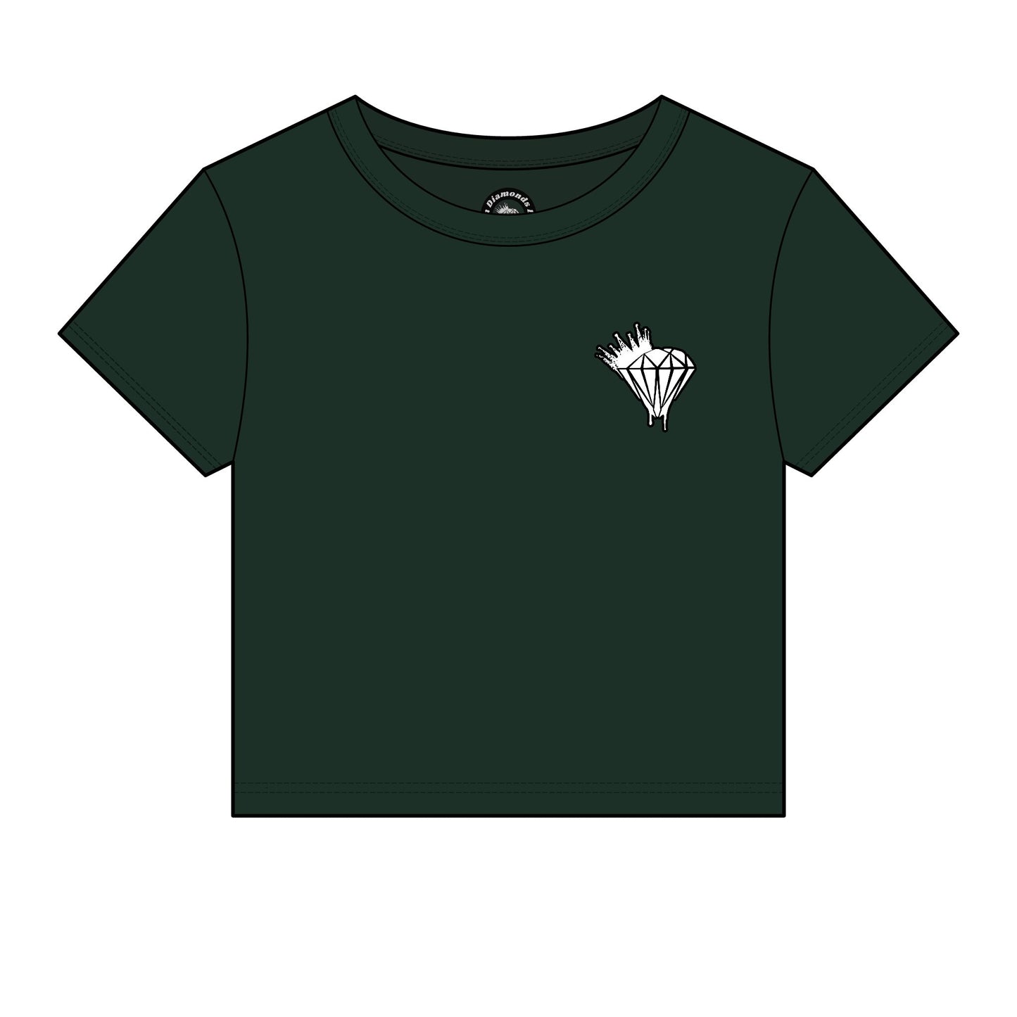 Women's Drippin Diamond Micro Rib Baby Tee