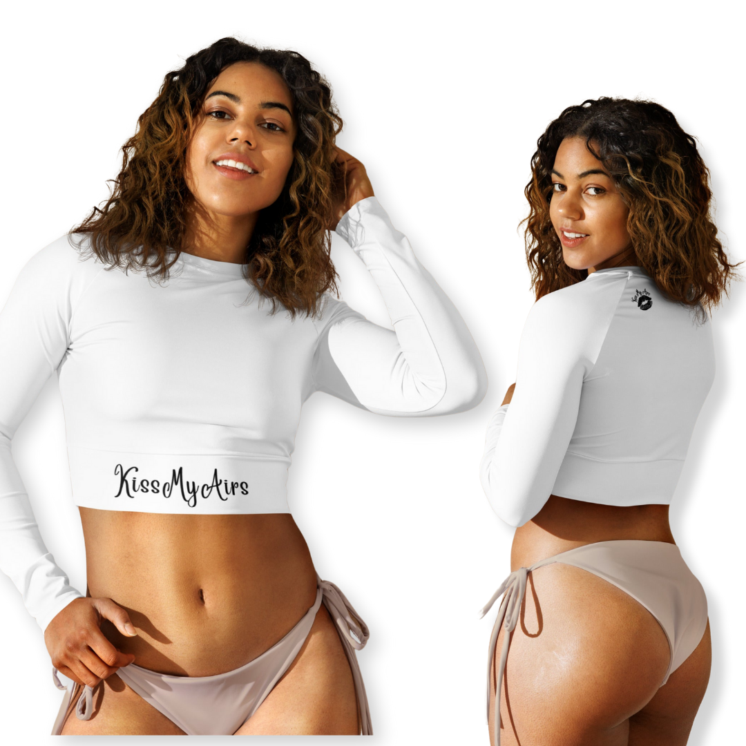 Women's Kiss My Airs Long-sleeve Crop Top - Drippin Diamonds Designs
