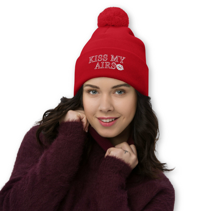 Kiss My Airs Pom-Pom Beanie