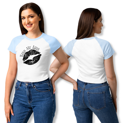 Women’s Kiss My Airs Raglan Baby Tee