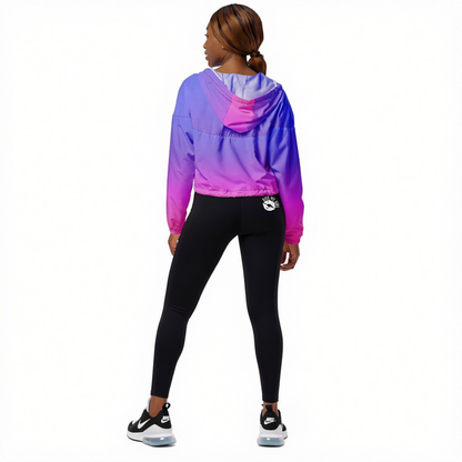 Women’s Sunset Ombre Cropped Windbreaker