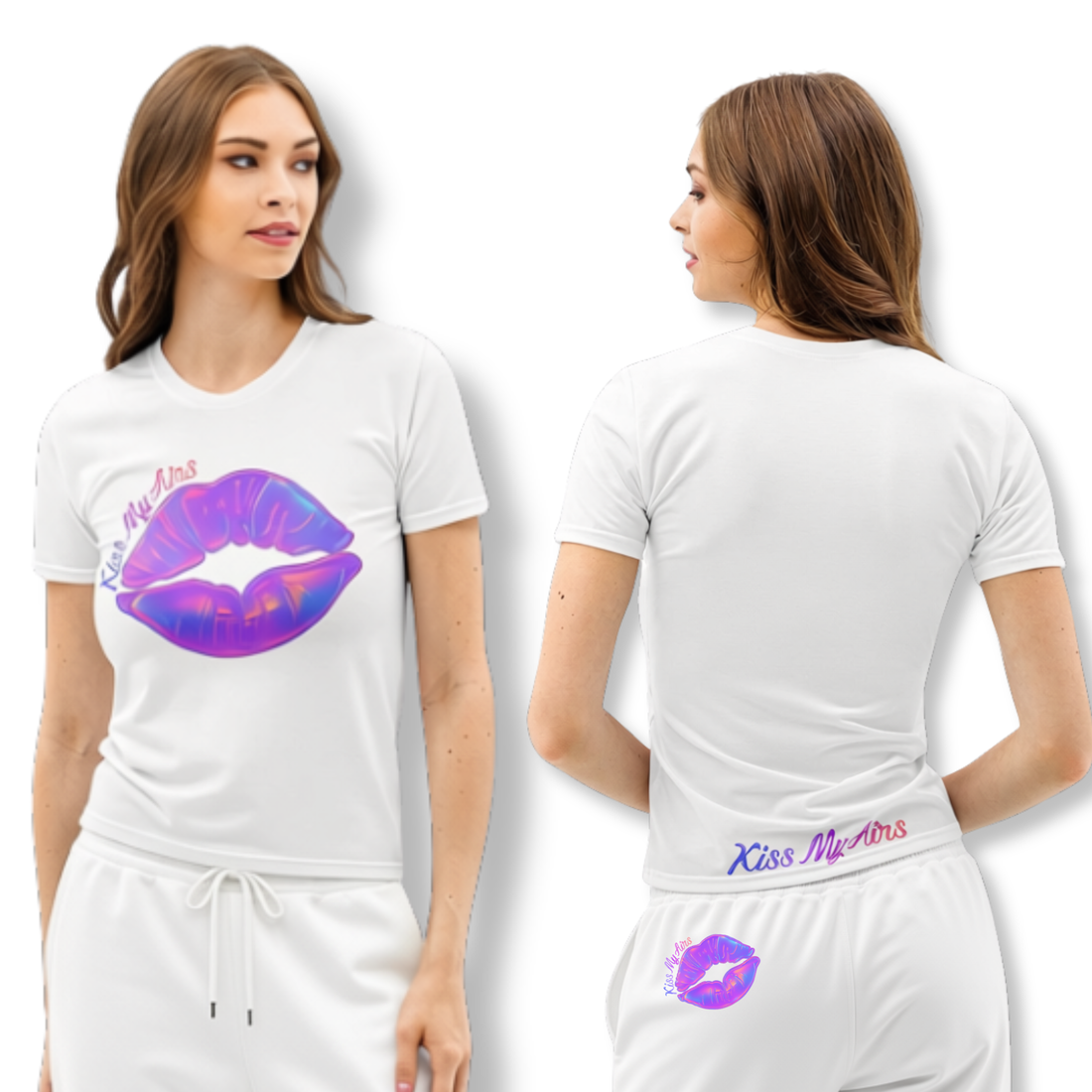 Women’s Sunset Ombre Cotton Crew Neck T-shirt