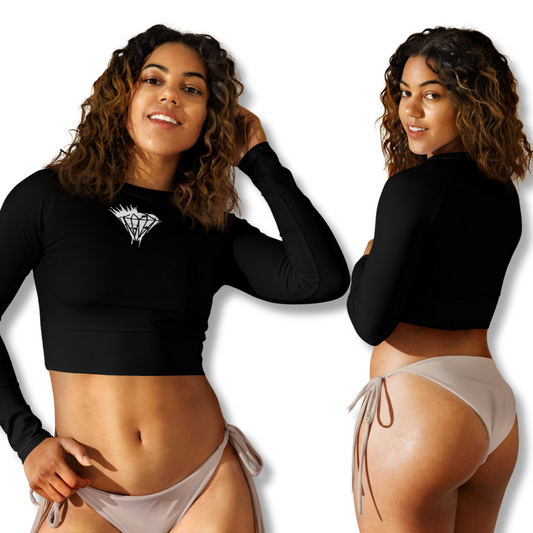 Women's Drippin Diamond Long-Sleeve Crop Top