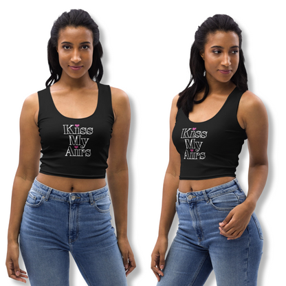 Women's Kiss My Airs Hearts Crop Top