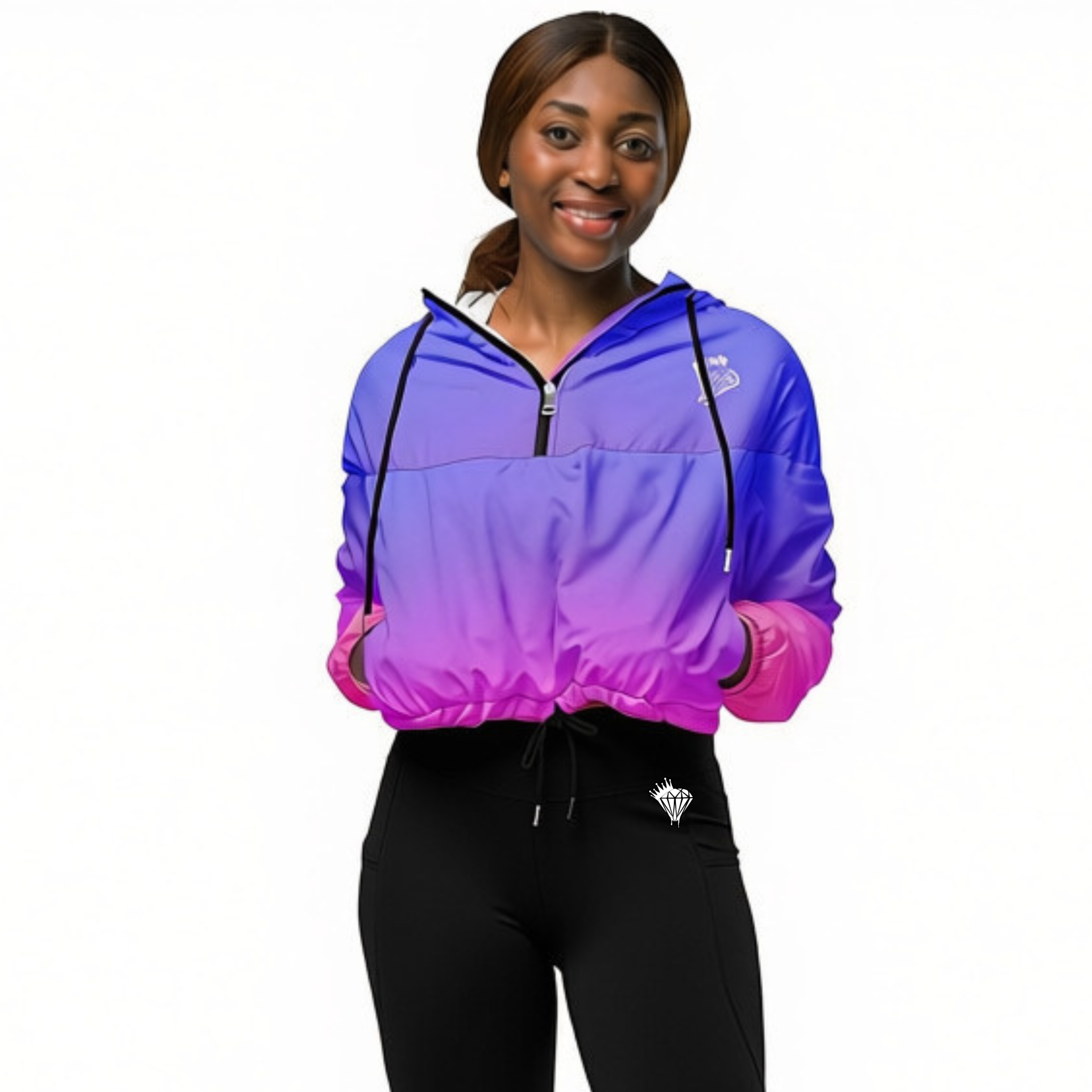 Women’s Sunset Ombre Cropped Windbreaker
