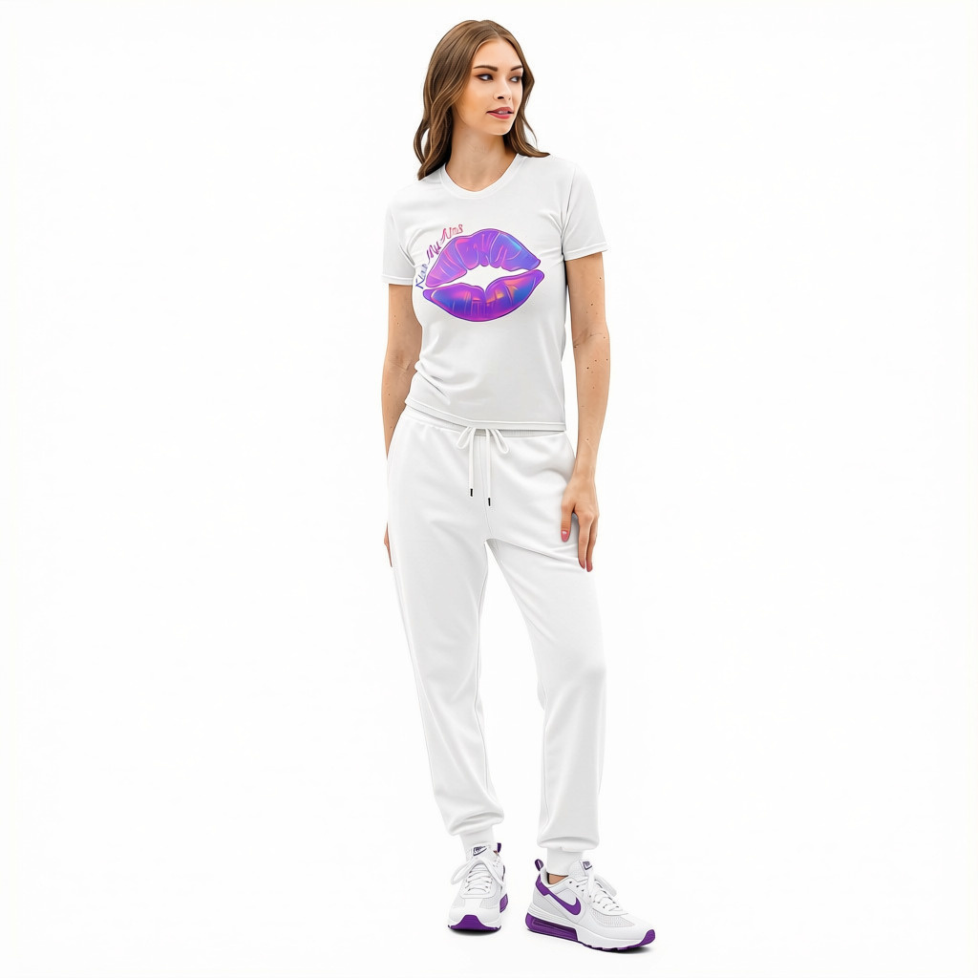 Women’s Sunset Ombre Cotton Crew Neck T-shirt