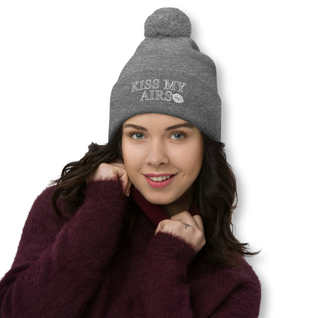 Kiss My Airs Pom-Pom Beanie