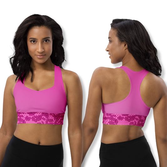 Laced Up Gradient Longline Sports Bra