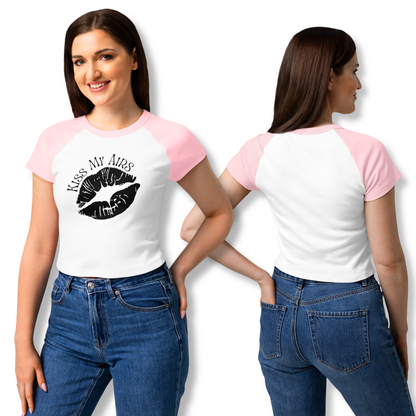 Women’s Kiss My Airs Raglan Baby Tee