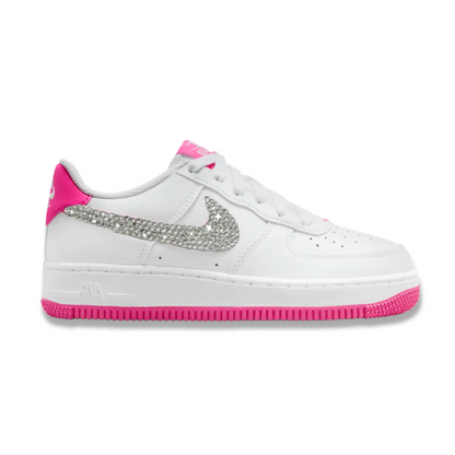 Swarovski Women's Nike Air Force 1 '07 'White Laser Fuchsia' (GS)