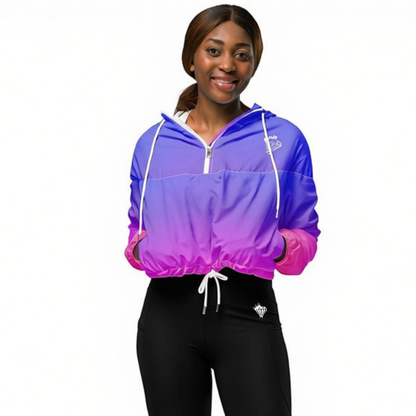 Women’s Sunset Ombre Cropped Windbreaker