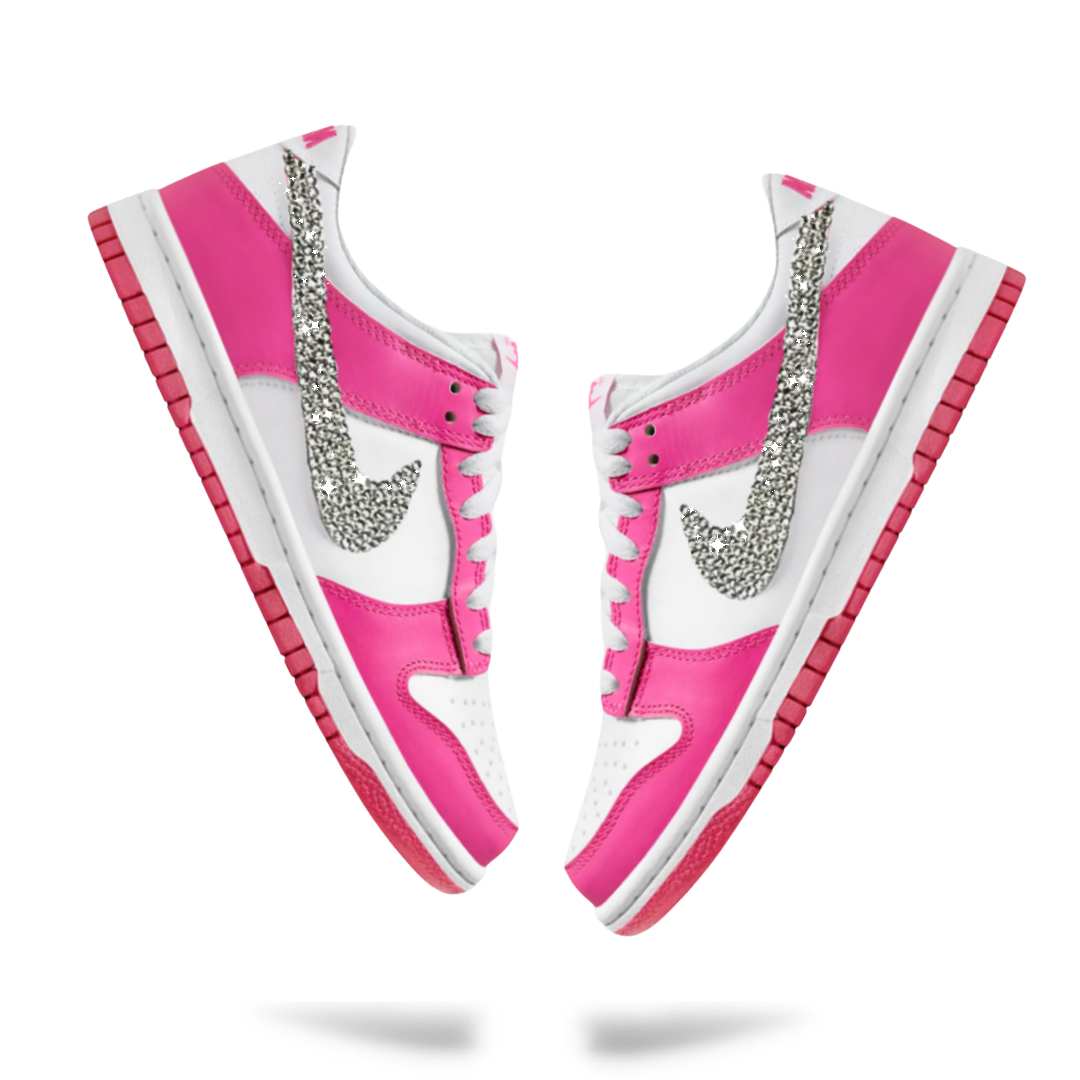 Swarovski Nike Dunk Low 'White Laser Fuchsia’ (GS)