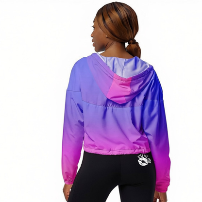 Women’s Sunset Ombre Cropped Windbreaker