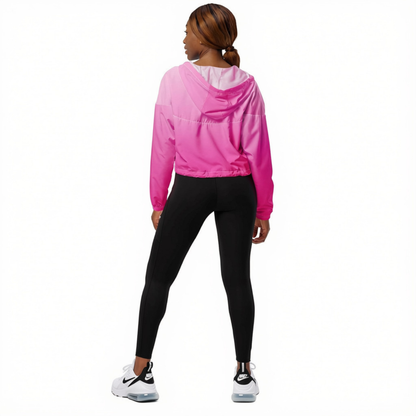 Women’s Hyper Pink Cropped Windbreaker