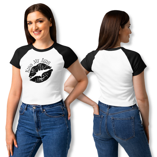 Women’s Kiss My Airs Raglan Baby Tee