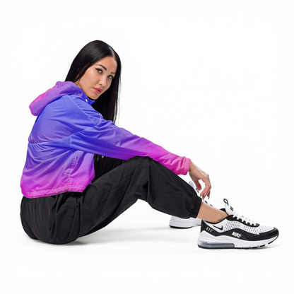 Women’s Sunset Ombre Cropped Windbreaker