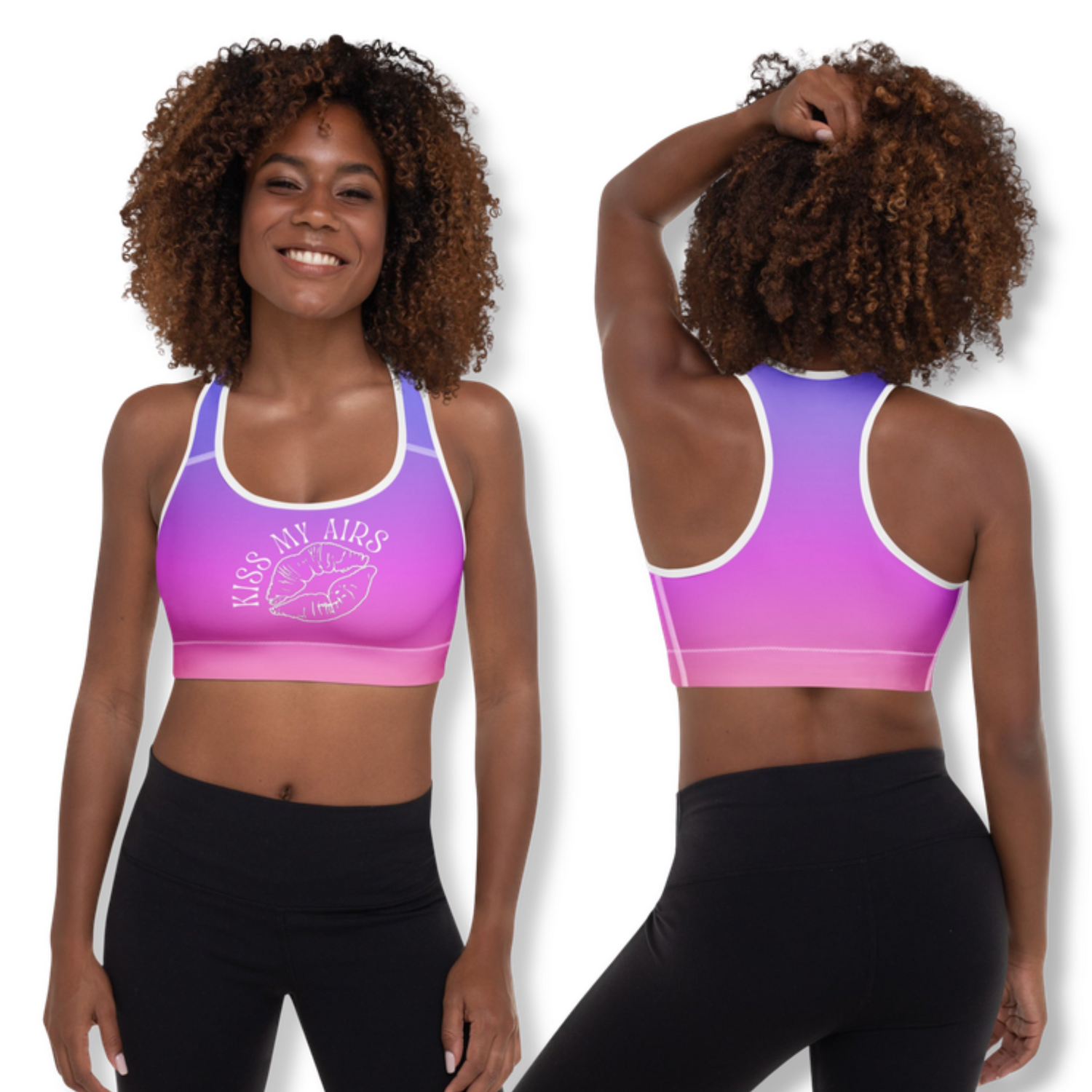 Sunset Ombre Padded Sports Bra