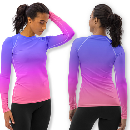 Women's Sunset Ombre Rash Guard