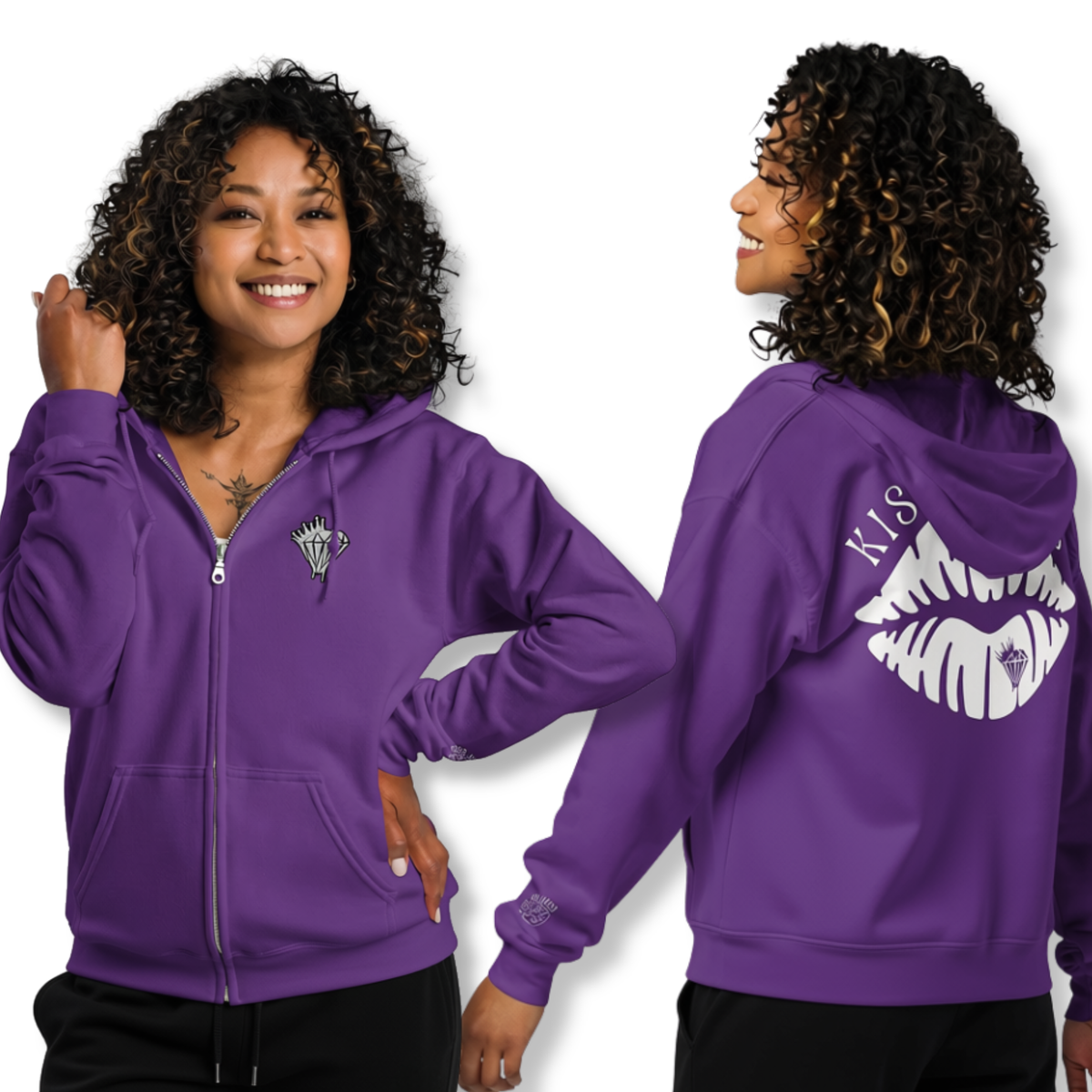 Awesome Kiss My Airs Heavy Blend Zip Hoodie