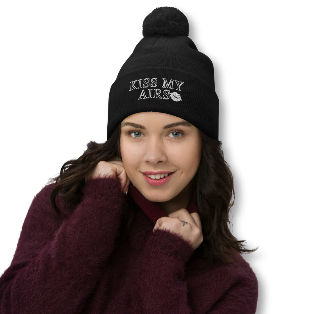 Kiss My Airs Pom-Pom Beanie