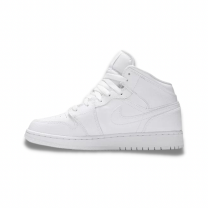 Air Jordan 1 Mid 'Triple White' (GS) - Drippin Diamonds Designs