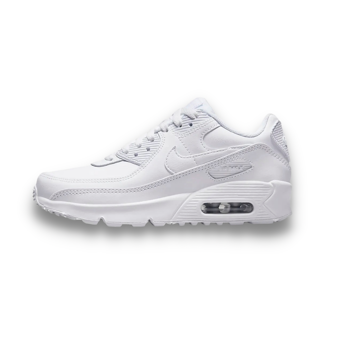 Nike Air Max 90 LTR 'Triple White' (GS) - Drippin Diamonds Designs