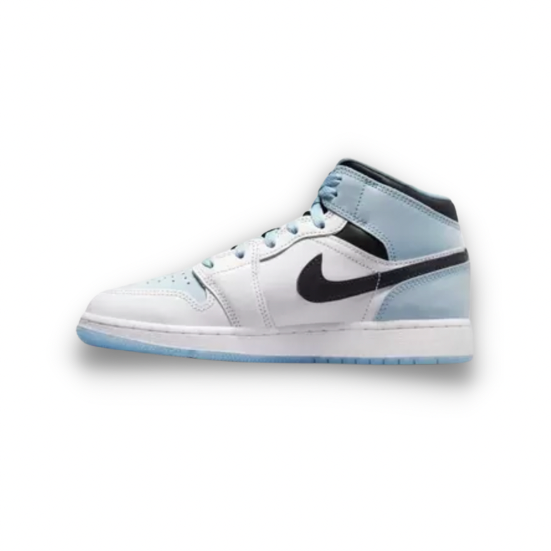 Air Jordan Retro 1 Mid SE 'White Ice Blue' (GS) - Drippin Diamonds Designs