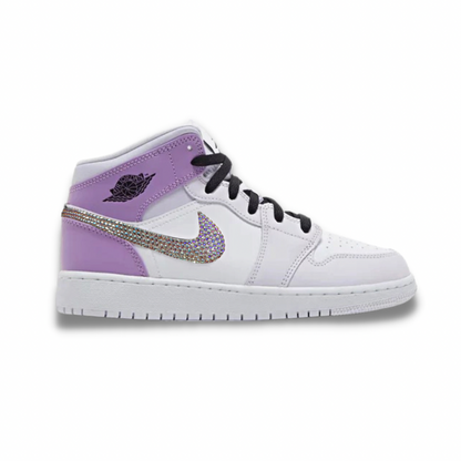 Air Jordan 1 Mid 'Barely Grape' (GS) - Drippin Diamonds Designs