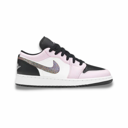 Air Jordan 1 Low 'Light Arctic Pink Black' (GS) - Drippin Diamonds Designs