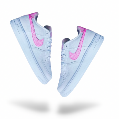 Nike Air Force 1 Low 'White Pink Foam' (GS) - Drippin Diamonds Designs