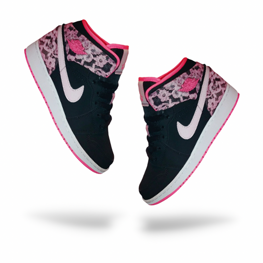 Air Jordan 1 Mid 'Black Digital Pink' (GS) - Drippin Diamonds Designs