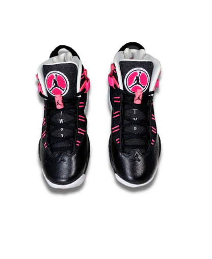 Air Jordan 6 Rings 'Black Hyper Pink' (GS) - Drippin Diamonds Designs