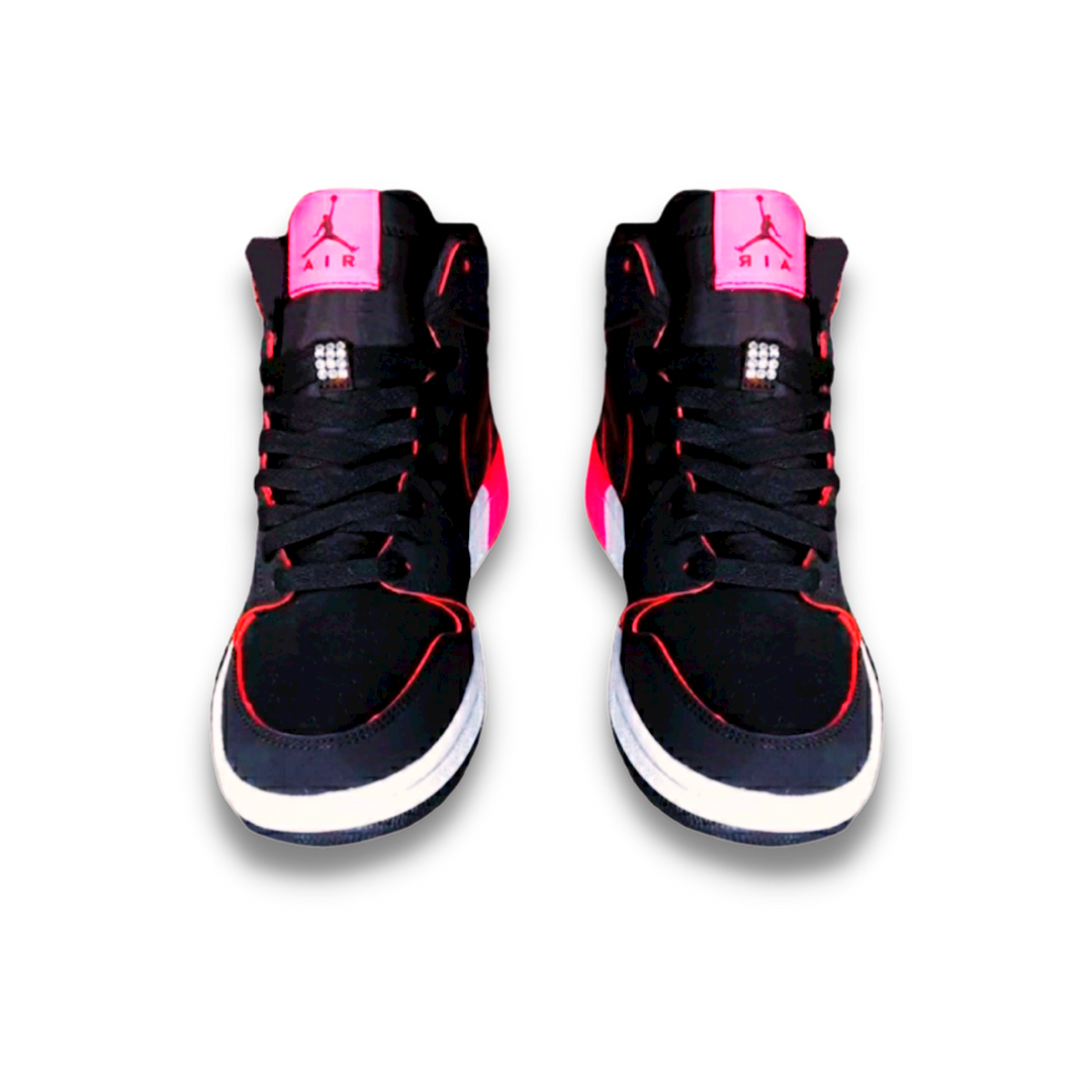 Air Jordan 1 High Retro ‘Black Hyper Pink’ (GS) - Drippin Diamonds Designs